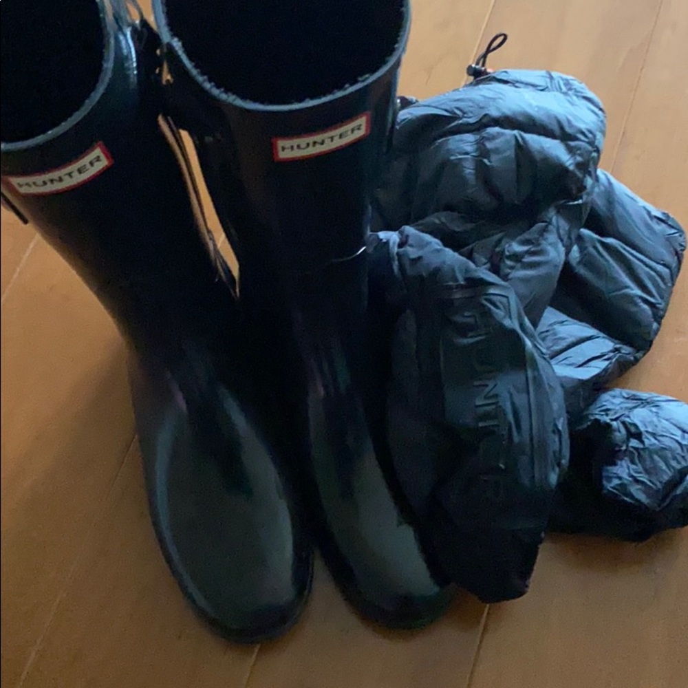 Black Hunter Boots with Down Hunter Boot Insert